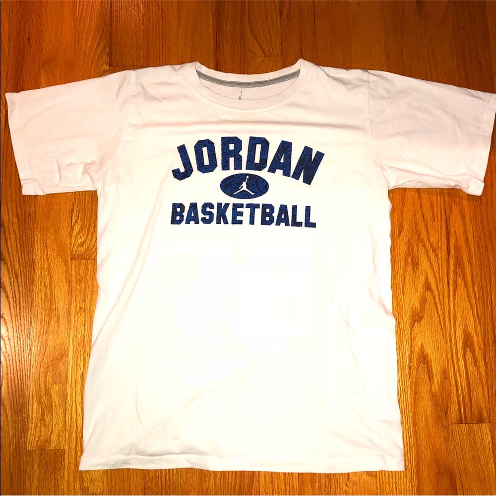 White Jordan tee